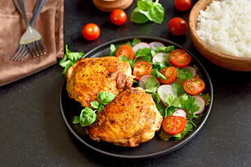 Baked chicken thighs