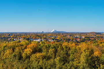 Obraz premium Panorama des Ruhrgebiet: von Bochum nach Bottrop