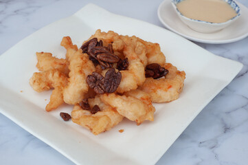 honey pecan prawns