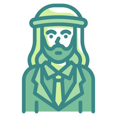 arabian blue line icon