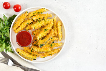 Baked zucchini sticks