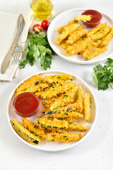 Baked zucchini sticks