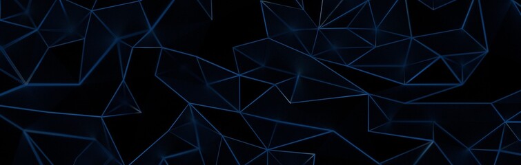 Schwarzer Low Poly Background Header