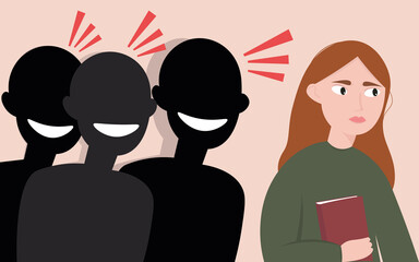 School bullying of a teenager for the love of learning. A girl is insulted because she likes to read. Aggression and envy towards a more successful student