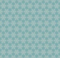 Christmas seamless patterns with snowflakes on a blue background. Winter hand drawn background. Vector illustration.