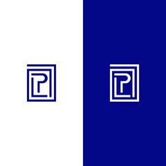 Initials LP letter vector logo. modern and clean style