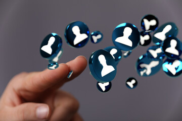using social network connection 3D rendering