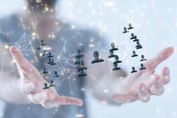 hierarchy connection team group digital