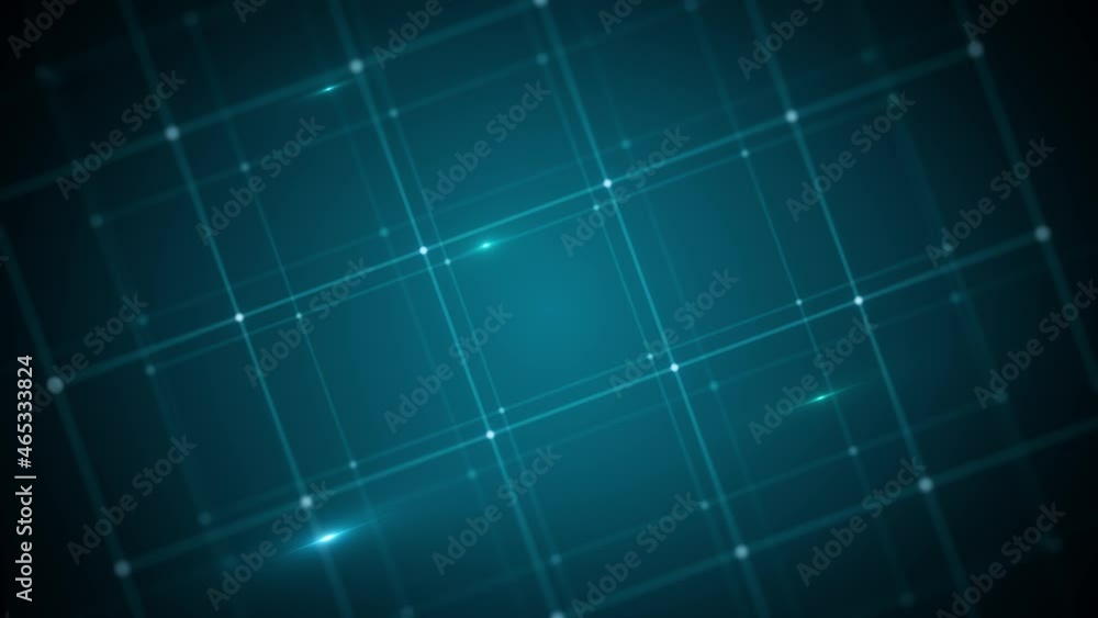 Poster abstract technology background with grid data zooming in loop/ 4k animation of an abstract minimal t