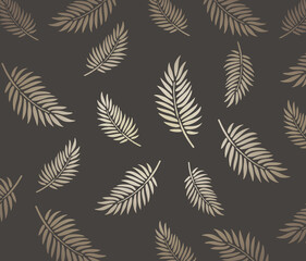 Branches with leaves on the background. Seamless pattern for the wall. Seamless pattern with leaves.
