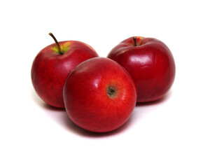 Red apple on white