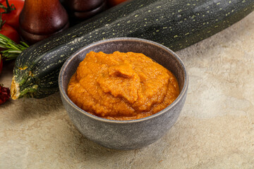 Vegetarian cuisine - Zucchini puree with herbs