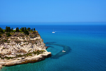 beach and sea of Tropea Calabria Italy