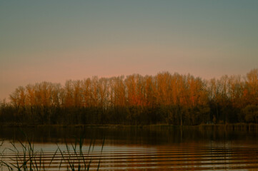 sunrise over the river