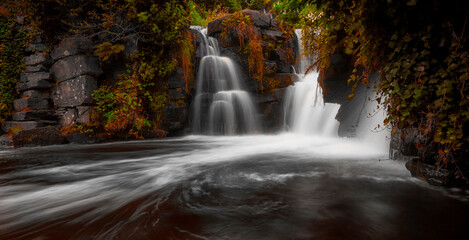Penllergare waterfall in Swansea