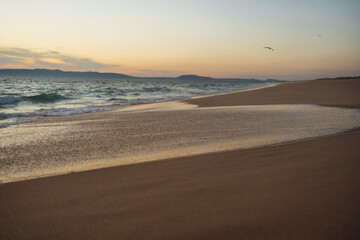 sunrise over the beach