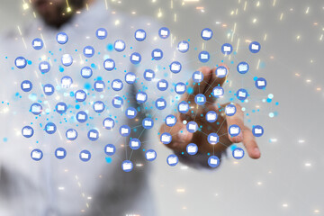 data network 3d digital info