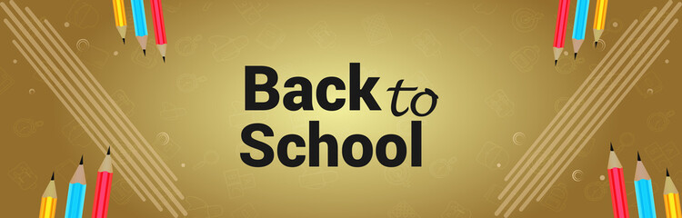 Back to school background and banner