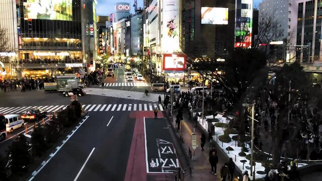 Shibuya Crossing Time Lapse