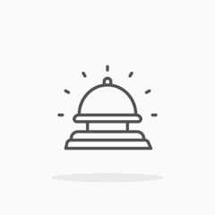 Bell Receptionist icon. Editable Stroke and pixel perfect, outline style. Vector illustration. Enjoy this icon for your project.