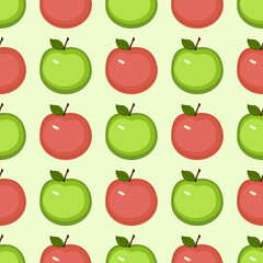 Red and green apple pattern for use in packaging or wrapper design