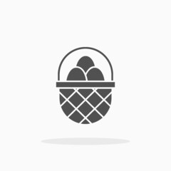 Egg Basket icon. Solid or Glyph Style. Vector illustration. Enjoy this icon for your project.