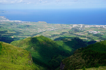 Fototapeta premium amazing mountain landscape on azores islands