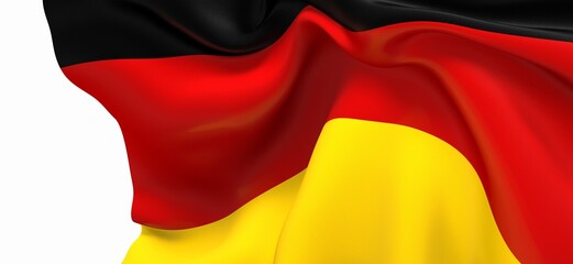germany flag black red gold 3d