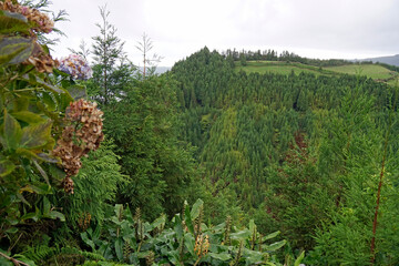 lake cidades viewpoint on the azores island