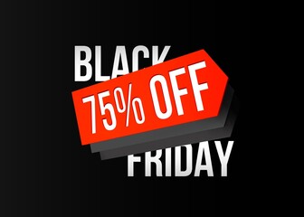 Black Friday discount poster with sale price tag