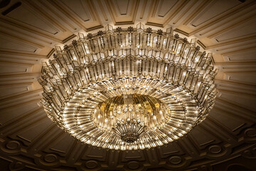 A gigantic chandelier with hundreds of light bulbs