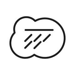 Cloud Outline Vector Icon. Illustration Of A Stroke Vector On A White Background. For App And Website