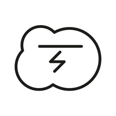 Cloud Outline Vector Icon. Illustration Of A Stroke Vector On A White Background. For App And Website