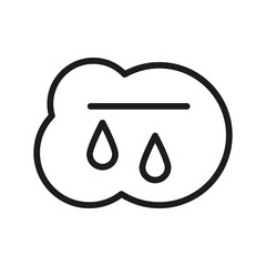 Cloud Outline Vector Icon. Illustration Of A Stroke Vector On A White Background. For App And Website