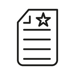 Document Outline Vector  Icon. Illustration Of A Stroke Vector On A White Background. From App And Website.