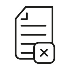 Fototapeta premium Document Outline Vector Icon. Illustration Of A Stroke Vector On A White Background. From App And Website.