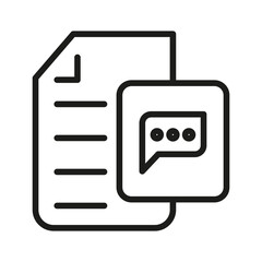 Document Outline Vector  Icon. Illustration Of A Stroke Vector On A White Background. From App And Website.