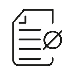 Document Outline Vector  Icon. Illustration Of A Stroke Vector On A White Background. From App And Website.