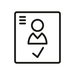 Login Outline Vector  Icon. Illustration Of A Stroke Vector On A White Background. From App And Website.