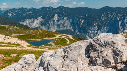 Beautiful alpine summer view at the famous Loser summit, Altaussee, Steiermark, Austria