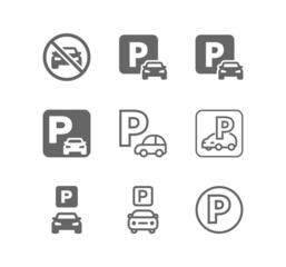 Car parking vector icon. Parking sign