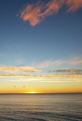 sunset over the sea