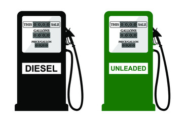 A simple drawing of fuel pumps