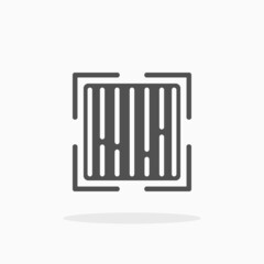 Barcode icon. Solid or Glyph Style. Vector illustration. Enjoy this icon for your project.