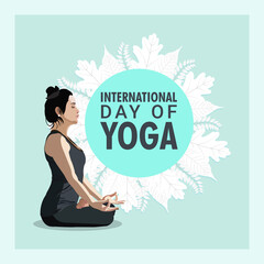 International yoga day celebration background