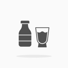 Milk icon. Solid or Glyph Style. Vector illustration. Enjoy this icon for your project.
