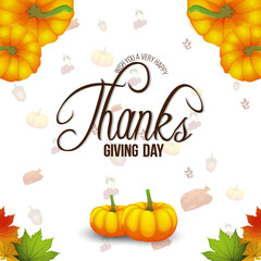 Happy thanksgiving day celebration greeting