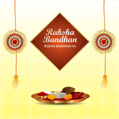 Vector illustration of happy raksha bandhan celebration background