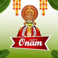 Happy onam kerala festival celebration background