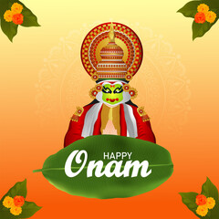 Indian festival happy onam celebration background